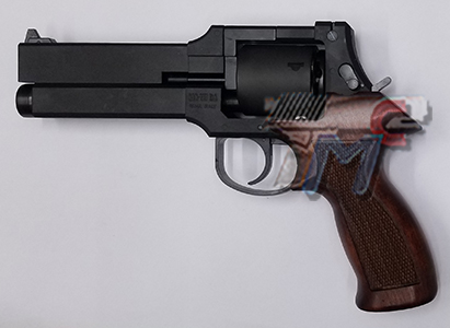 Marushin Mateba 6mm X-Cartridge Gas Revolver 5inch (Heavy Weight & Wood Grip) (Black) - Click Image to Close